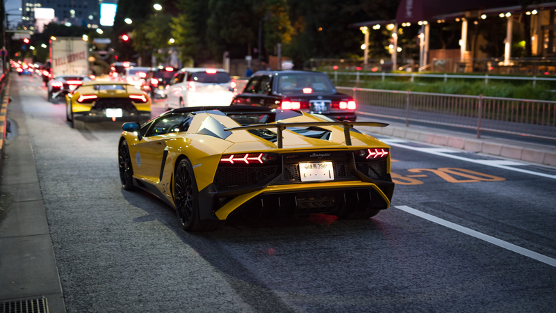 Illustration for article titled Japan's Lamborghini Day Is Delightfully Colorful